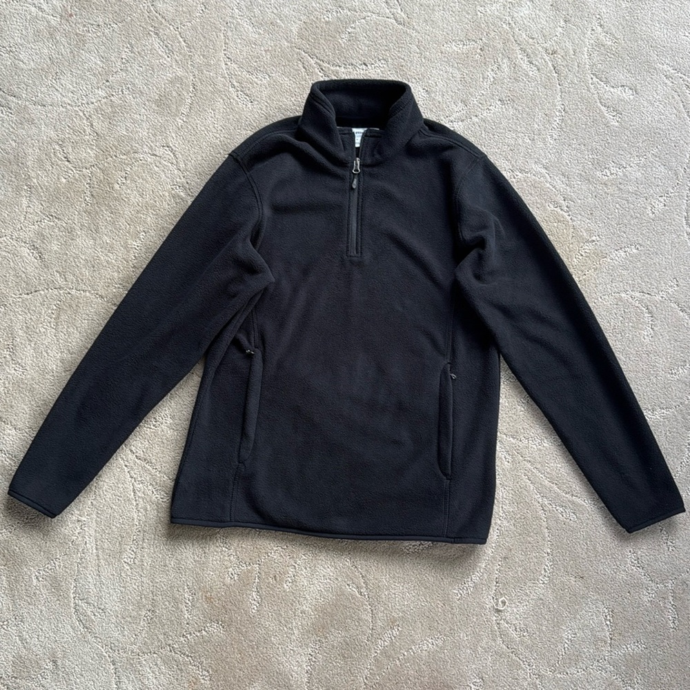 Men’s Black Like New 1/4 Zip Insulated Fleece Pullover Jacket